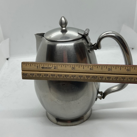Vintage Arnbee Japan 18-8 Stainless Steel Pitcher Creamer-Tea Pot 7”inch.Tall - Picture 15 of 15